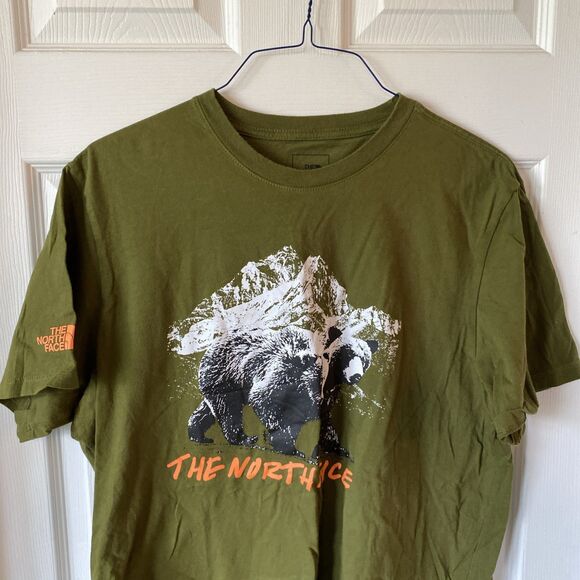 North Face Shirt Mens XL Green Bear Mountain Graphic Outdoor Tee Short Sleeve - Picture 4 of 10
